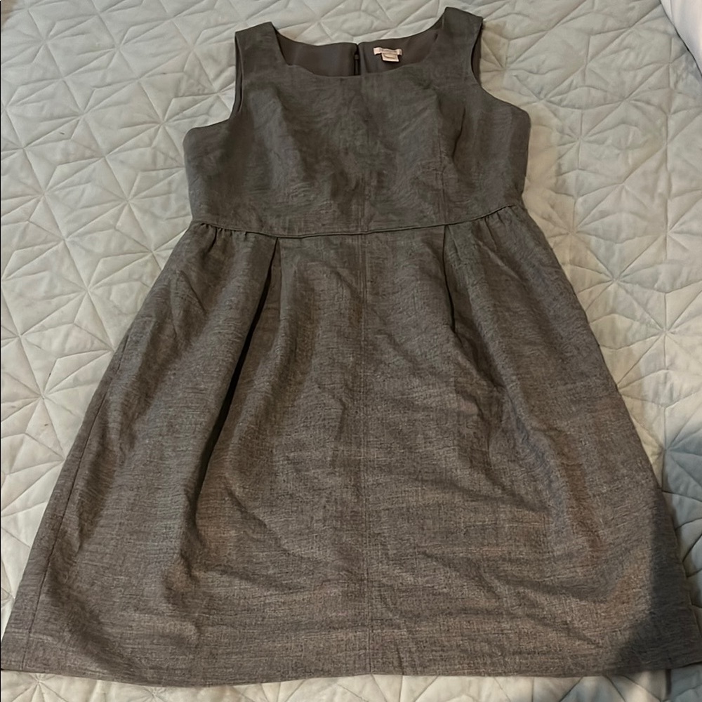 J Crew Gray Suit Sleeveless Dress